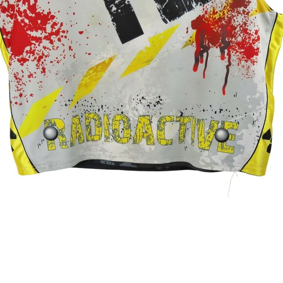 Reversible Lacrosse Pinnie Jersey ATOMIC LAX Radioactive Design Gray/Yellow XL - Picture 8 of 14